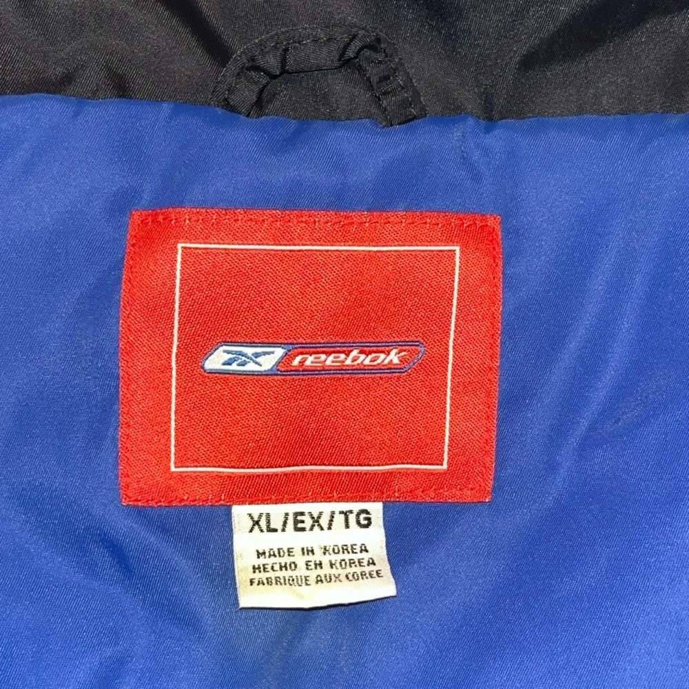 Dallas Cowboys Reebok Windbreaker Zip Up Jacket Blue Black White Mens XL